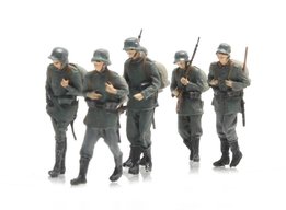 ARTITEC | MARCHERENDE DUITSE INFANTERIE 6 FIGUREN WWI (READY MADE) | 1:87