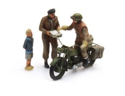 ARTITEC | UK TRIUMPH MOTOR + 3 FIGUREN (READY-MADE) | 1:87