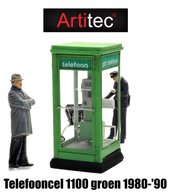 ARTITEC | TELEFOONCEL 1100 GROEN 1980-'90 (BOUW-KIT) | 1:87