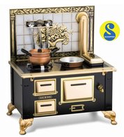 SCHOPPER | ZWART / GOUD NOSTALGISCH METAAL KINDERFORNUIS (LUXE) | 1:6