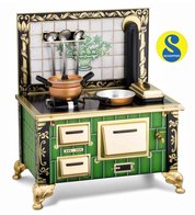 SCHOPPER | GROEN/GOUD NOSTALGISCH METAAL KINDERFORNUIS (LUXE) | 1:6