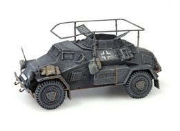 ARTITEC - Sd.Kfz 223, 4-rad, Funkwagen MG34 Grijs kant en klaar model - 1:87
