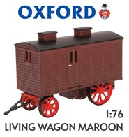 OXFORD DIECAST | LIVING WAGON  MAROON/RED | 1:76