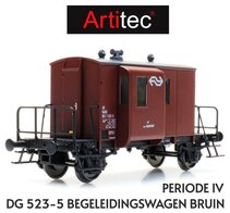 ARTITEC | DG 523-5 NS BEGELEIDINGSWAGEN BIJZONDER VERVOER BRUIN PERIODE IV | 1:87