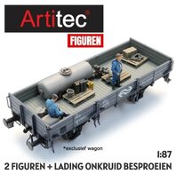 ARTITEC | LADING SPROEIWAGEN + 2 FIGUREN (READY-MADE) | 1:87