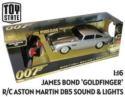 TOY STATE | JAMES BOND 007 ASTON MARTIN DB5 - RC GEMOTORISEERD MET LICHT EN GELUID EN BEWEGENDE GADGETS | 1:16