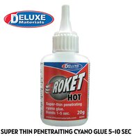 DELUXE | ROKET HOT - SUPER THIN PENETRATING CYANO GLUE 1-5 SEC | 20G