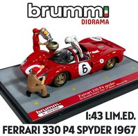 BRUMM | FERRARI 330 P4 NR6 6H BRANDS HATCH 1967 C.AMON- J. STEWART LIM.ED. | 1:43