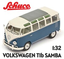 SCHUCO | VOLKSWAGEN VW T1 SAMBA  (BLAUW/WIT) | 1:32