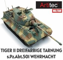 ARTITEC | TIGER II DREIFARBIGE TARNUNG S.PZ.ABT.501 WERHMACHT (READY MADE) | 1:87