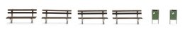 ARTITEC - PARKBANKSET 4 STUKS (KANT EN KLAAR) - 1:87