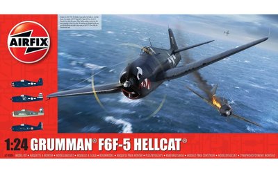 AIRFIX | GRUMMAN F6F-5 HELLCAT US NAVY (PLASTIC BOUWPAKKET)  | 1:24