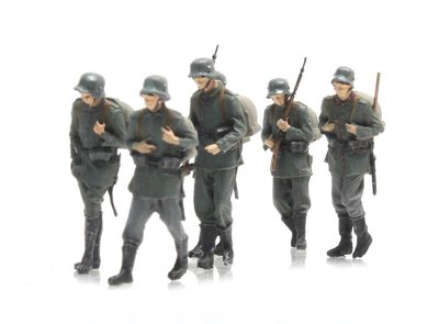 ARTITEC | MARCHERENDE DUITSE INFANTERIE 6 FIGUREN WWI (READY MADE) | 1:87 