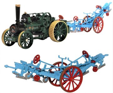 OXFORD DIECAST | PLOUGHING ENGINE FOWLER 15334 'LADY CAROLINE' AND PLOUGH 1920 | 1:76