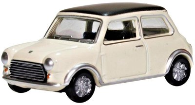 OXFORD DIECAST | MINI COOPER S MKII (WHITE/BLACK) | 1:76