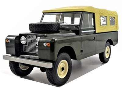 MODELCAR GROUP | LAND ROVER 109 PICK-UP DERIES II GESLOTEN CANVAS (DARK GREEN) MCG | 1:18 