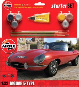 AIRFIX | JAGUAR E-TYPE MEDIUM STARTER SET (PLASTIC MODELBOUW) | 1:32