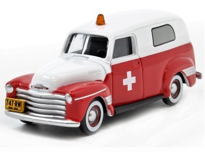 OXFORD DIECAST | CHEVROLET PANEL VAN AMBULANCE 1950 | 1:87