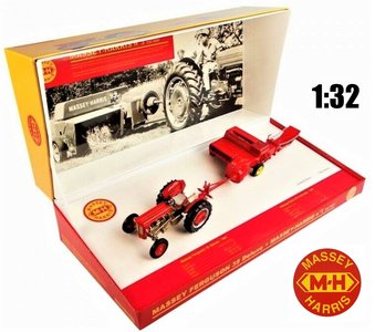 UNIVERSAL HOBBIES | MASSEY FERGUSON 35 DELUXE & MASSAY-HARRIS No 3 TRAIL BALER 1957 | 1:32