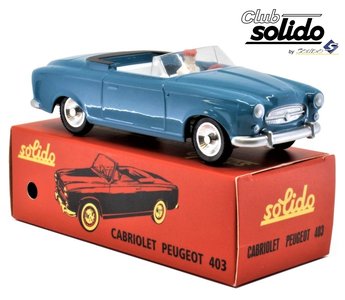 SOLIDO CLUB | PEUGEOT 403 CABRIOLET BLAUW 1959 | 1:43