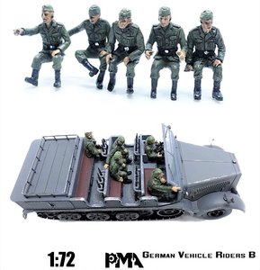 PMA | GERMAN VEHICLE RIDERS B (ZUGKRAFTWAGEN) 5 STUKS | 1:72