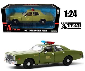 GREENLIGHT | PLYMOUTH FURY 1977 “US ARMY POLICE” THE A-TEAM LIM. ED. | 1:24