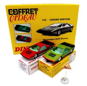 DINKY TOYS | ALFA ROMEO CARABO BERTONE 2 SET 1970 COFFRET CADEAU BOX | 1:43