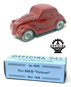 OFFICINA 942 | FIAT 500 B 'TOPOLINO' ROOD 1948 | 1:43