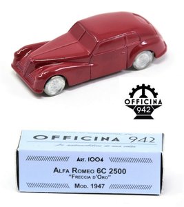 OFFICINA 942 | ALFA ROMEO 6C 2500 "FRECCIA D'ORO" DONKERROOD 1947 | 1:43