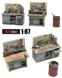 ARTITEC | SET WERKBANKEN (READY-MADE) | 1:87