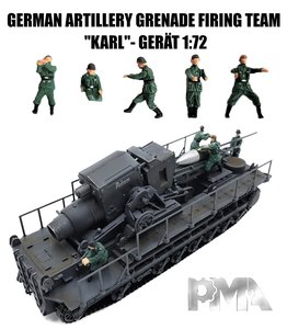 PMA | FIGUREN KARL-GERAT GERMAN ATILLERY GRENADE FIRING TEAM 5 STUKS | 1:72
