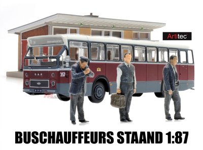 ARTITEC | BUSCHAUFFEURS STAAND 3 FIGUREN (READY MADE) | 1:87 