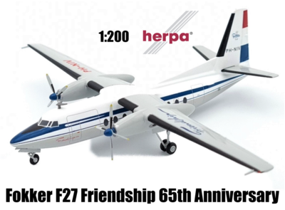 HERPA | FOKKER F27 FRIENDSHIP 1st FLIGHT 65th ANNIVERSARY (PH-NIV) LIM.ED. | 1:200