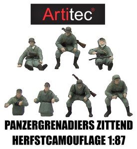 ARTITEC | PANZERGRENADIERS ZITTEND HERFSTCAMOUFLAGE WEHRMACHT (READY MADE) | 1:87 