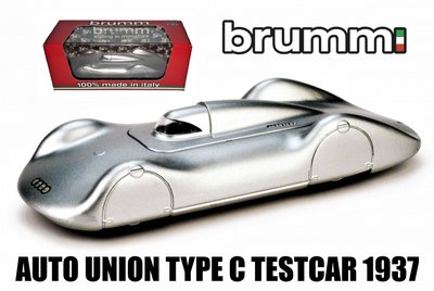 BRUMM | AUTO UNION TYPE C STREAMLINE REKORD TEST 'B. ROSEMEYER' 1937 | 1:43