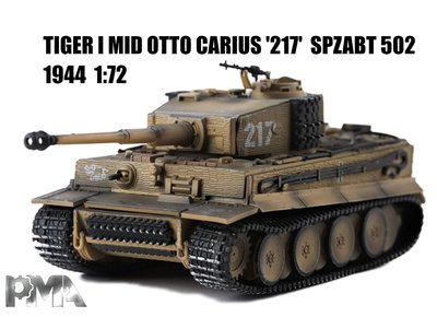 PMA | TIGER I OTTO CARIUS 217 SPZABT 502 1944 (READY-MADE) | 1:72