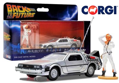 CORGI | BACK TO THE FUTURE DELORIAN & DOC BROWN FIGUUR | 1:36