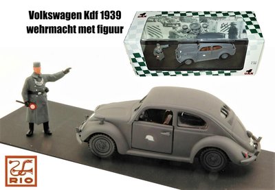 RIO | VOLKSWAGEN KDF WEHRMACHT MET FIGUUR 1939 | 1:43