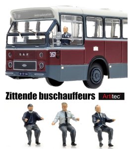 ARTITEC | BUSCHAFFEURS ZITTEND VOOR ACHTER STUUR (READY-MADE) | 1:87