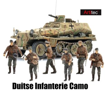 ARTITEC | DUITSE INFANTERIE CAMOUFLAGE 6 FIGUREN SET 1 (READY MADE) | 1:87 