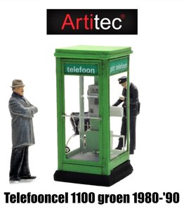 ARTITEC | TELEFOONCEL 1100 GROEN 1980-'90 (BOUW-KIT) | 1:87 