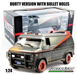 GREENLIGHT | THE A-TEAM GMC VENDURA 'DIRTY VERSION WITH BULLET HOLES' 1983 LIM. ED. | 1:24