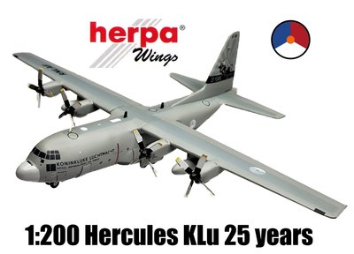 HERPA | LOCKHEED HERCULES C-130H KONINKLIJKE LUCHTMACHT 336 sq. 25 YEARS G-781 | 1:200