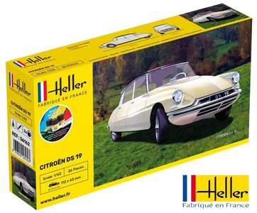 HELLER | CITROEN DS 19 STARTER KIT (MET VERF LIJM EN PENSEEL) | 1:43