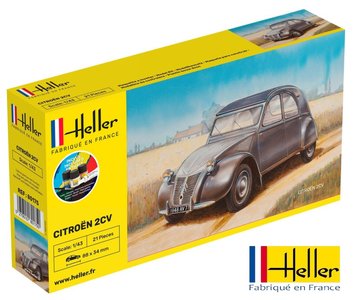 HELLER | CITROEN 2CV STARTER KIT (MET VERF LIJM EN PENSEEL) | 1:43