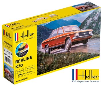 HELLER | BERLINE K70 VOLKSWAGEN STARTER KIT (WITH PAINT GLUE AND BRUSH)  | 1:43