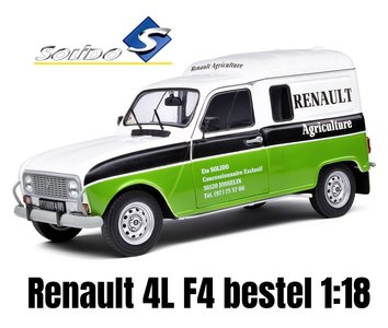 SOLIDO | RENAULT 4L F4 'AGRICULTURE' 1988 | 1:18