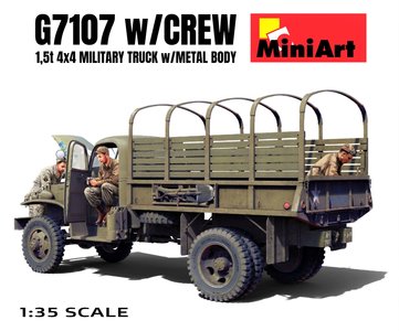 MINIART | CHEVROLET G7107 w/CREW 1.5T 4X4 MILITARY TRUCK w/METAL BODY | 1:35