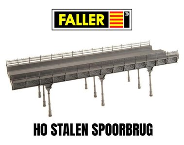 FALLER | STEEL RAILWAY BRIDGE FOR DOUBLE TRACK | 1:87