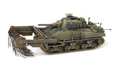 ARTITEC | SHERMAN M4A4 CRAB MINE CLEARING TANK UK/US (READY-MADE) | 1:87 